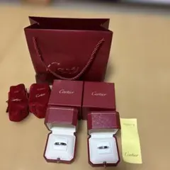 Cartier カルティエプークルセリングK18WG 証明書、ケース、袋付き