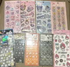 シマエナガ　プチドロ　サンリオキャラクターシール 9点セット