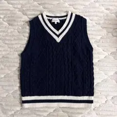 グリーンレーベルリラクシング　ケーブルニットベスト