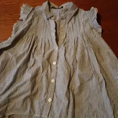 ストライプノースリーブシャツ