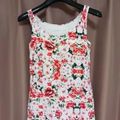 ユニクロ 花柄ブラトップ カップ付き Ｌサイズ