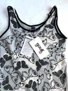新品gouk蝶ぼかしタンクトップ　キャミ　トップス　Tシャツのサムネイル