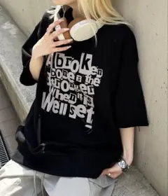 sedacle セダクル ルーズシルエットダメージTシャツ ブラック Mサイズのサムネイル