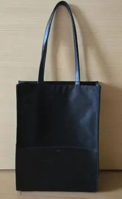 Y'sヨウジヤマモト ナイロン レザー切替 トートバッグ　ブラックのサムネイル