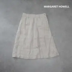 MARGARET HOWELL / ヘリンボーン リネン スカート 麻 ボトムスのサムネイル