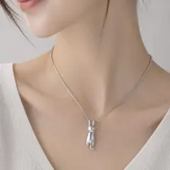 猫モチーフ ネックレス シルバー925かわいい 韓国 レディース