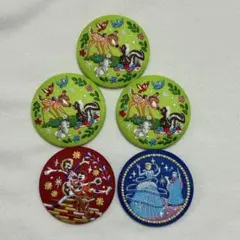 Disney Characters 刺繍缶バッジビスケット2