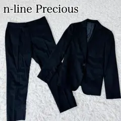 洋服の青山　n-line Precious ストレッチ スーツ上下　ブラック　黒