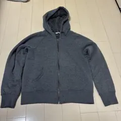 GU 裏ボア フルジップアップパーカー ダークグレー　Mサイズ