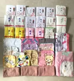 ꧁粗品タオル17枚新品他꧂☘️まとめ売り☘️꧁ハンカチ꧂☘️キャラクター　中古タオル☘️のサムネイル