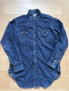 LEVI'S デニムシャツ　ウエスタン　バレンシア工場　555 USA製　復刻のサムネイル