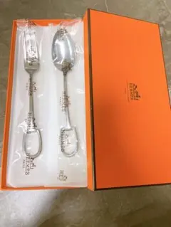 【新品未使用】HERMES カトラリー ディナーフォーク ディナースプーンのサムネイル