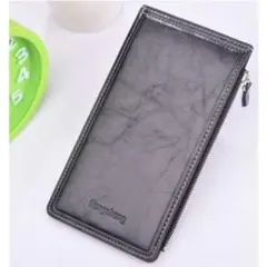 セール〈新品未使用〉超人気のブラック色 レザー 二つ折 長財布カードホルダー