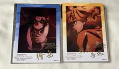鬼滅の刃 トレーディング箔押しブロマイド 善逸 獪岳 2枚セット 無限城編