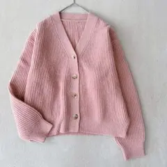 美品✨ドゥーズィエムクラス　ニットカーディガン　長袖　ピンク　近年モデル