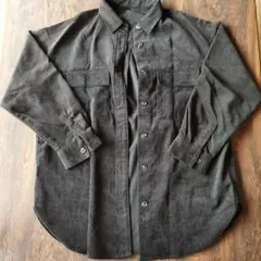 GU　オーバーサイズシャツ　コーデュロイ　黑