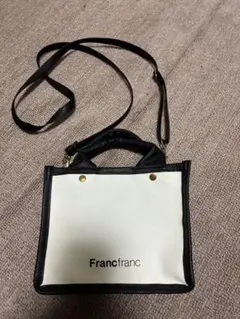 Francfranc ショルダーバッグ ホワイト/ブラック