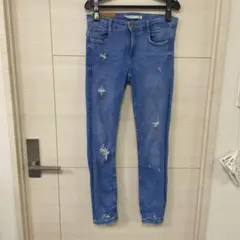 ZARA Trafaluc デニム スキニー ダメージ加工