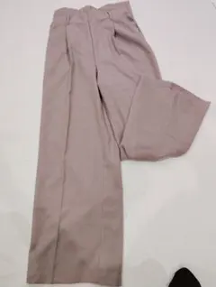 【格安】GUワイドパンツ【激安】 センタープレスピンクベージュ