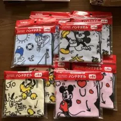 ミッキーマウス デザイン ハンドタオル 8枚セット