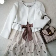 EMMAJAMES ジャケットセレモニースーツジャケット白 謝恩会入学式