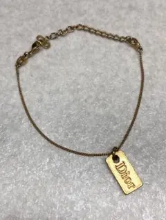 クリスチャンディオール ブレスレット プレート GPメッキ ゴールド 男女兼用