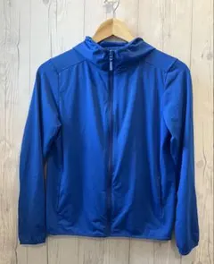 ユニクロ エアリズム UVカットメッシュパーカー ブルー キッズ　150