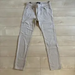 nano universe スキニーパンツベージュ ベージュ