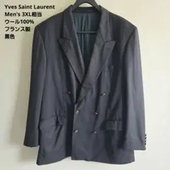 イヴサンローラン テーラードジャケット 3XL 黒 フランス製 金ボタン 裏ロゴのサムネイル