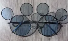 公式★ミッキー型 水色 サングラス　青　ディズニー　リゾート　メガネ