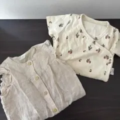 梨柄ロンパース　H&M カバーオール 80 セット