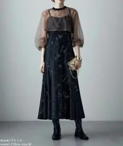 3wayシフォンボレロ&レースキャミドレス 結婚式 ワンピース S ブラック