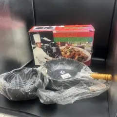 ・未使用 周富徳 木柄北京鍋＆天ぷら鍋セット お玉付