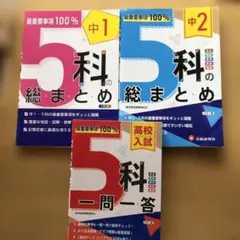 ■中1 5科、中2 5科の総まとめ■高校入試5科一問一答