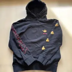 XLARGE 黒 パーカー 短丈