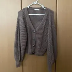 NICE CLAUP ブラウン カーディガン 【美品】