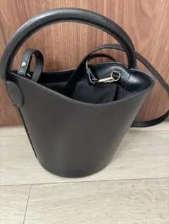 【美品】ペレッテリアべネタ NOBLE取扱 バケツ型 2WAYバッグ 黒のサムネイル
