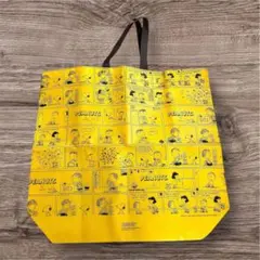 新品　スヌーピー＆ピーナッツのコミックデザインの大容量トートバッグ　非売品