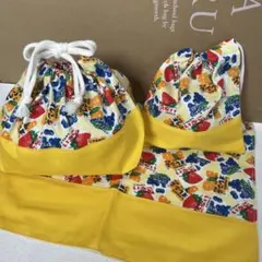 ハンドメイド 入園 お弁当袋 コップ袋 ランチマット ３点セット