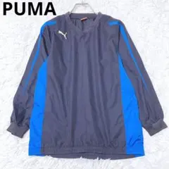 プーマ　ピステ　ウィンドブレーカー　スポーツ　トップス　ロゴ　刺繍　ネイビー