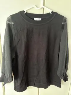 BEAUTY&YOUTH ブラックニット ６分袖