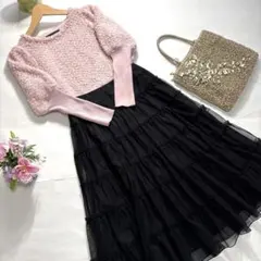 M'S GRACY 後ろリボンのふわふわニット 長袖 ピンク色 サイズ38