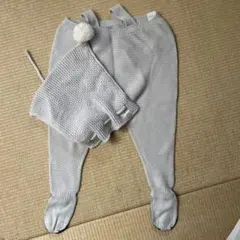 グレー ニット ロンパース・カバーオール セット