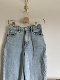 H&M ライトブルー ストレートデニム ハイウエスト