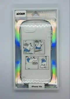 【未使用品】MOOMIN iPhone 16e用クリスタルクリアケース（ソフト）