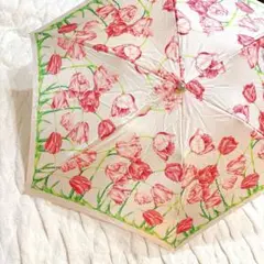 【新品】valentino 　折り畳み傘　ヴァレンティノ ピンク チューリップのサムネイル