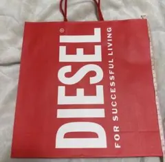 DIESEL ショップ袋 赤色 ロゴ入り