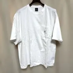 y041505 HUF Tシャツ　XL ホワイト　ロゴ　シンプル　無地　ポケット