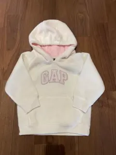 ギャップ　パーカー　白　ホワイト　ピンク