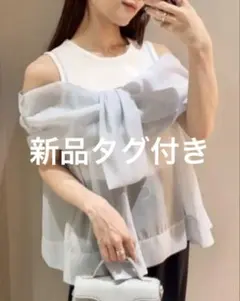 SNIDEL デザインブラウスSETノースリカットソーのサムネイル